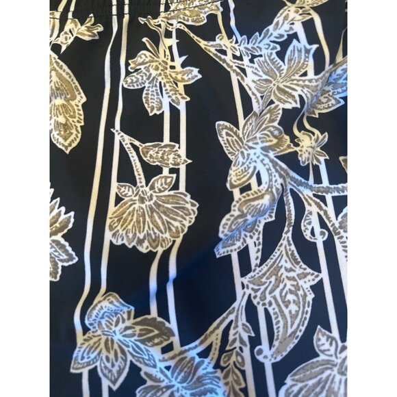 Bob Mackie Wearable Art 1XP Floral Stripe Pants - Picture 2 of 6